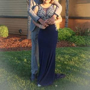 Navy blue prom dress